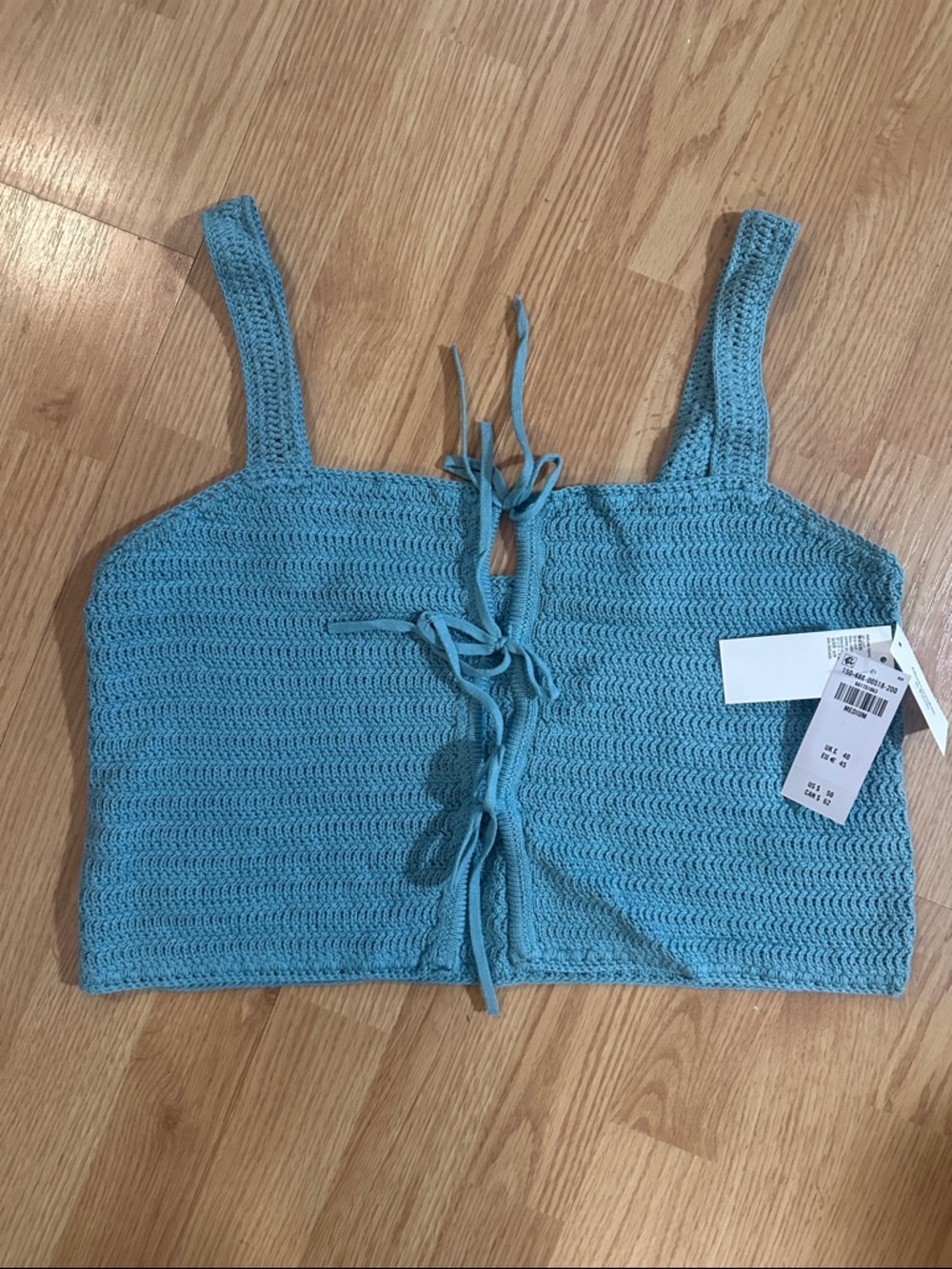 Abercrombie and Fitch Crochet Tie-Front Tank Top